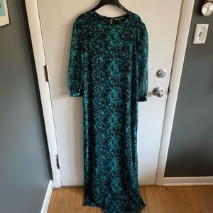 Winter Kate Silk Floral Maxi dress medium